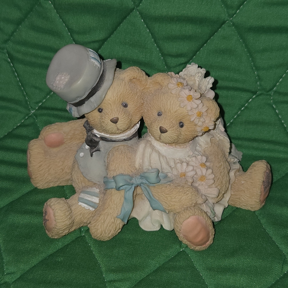 Hamilton 1992 Cherished Teddies Robbie and Rachel "Love Bears All Things"